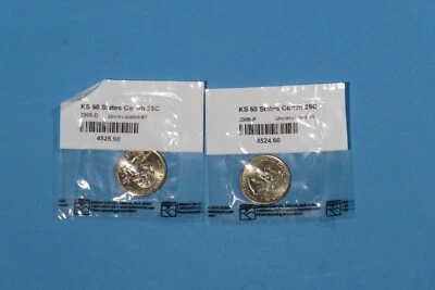 2005 P&D Kansas 50 States Commemorative BU 25c Quarters - Image 1 of 2