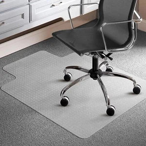 Office Chair Mat Floor Computer Desk Carpet PVC Plastic Clear Protector 120x90cm - Picture 1 of 10