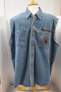 Harley Davidson Biker Denim vest 2XL 105 Year Anniversary 1903-2008 - Picture 1 of 12