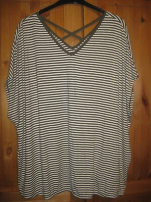 GINA BENOTTI Damen T-Shirt Gr.XXL 52/54  neu gestreift stretch - Bild 1 von 3