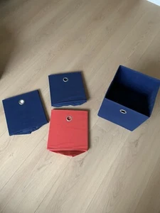 Pack Of 4, New Collapsible Fabric Cube Storage Bins (10.5" x 10.5") - Picture 1 of 4