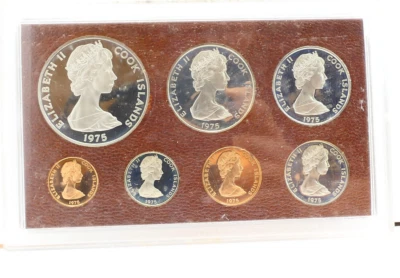 1975 Cook Islands 7x Coin Proof Set With Original Case sealed US seller - Image 1 of 2
