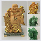 Laughing Buddha (Sangkachai) In Attitude Carrying Coins and Sack Gold for Lucky.