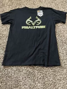 Men’s Realtree By Staghorn Greek Black T-Shirt Medium - Picture 1 of 3