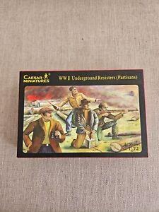WWII Underground Resisters Partisans Toy Soldiers 1/72 Caesar Miniatures - H006