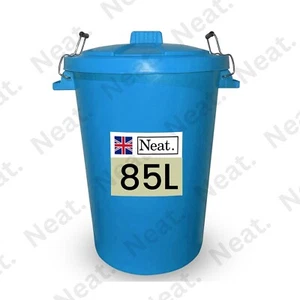 85L Extra Large Plastic Dustbin with Clip Locking Lid for Rubbish Recycling - Picture 1 of 39