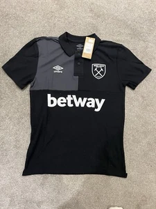 West Ham United Polo Top - Mens Medium - Picture 1 of 3