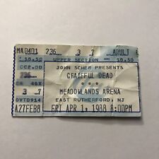 Grateful Dead Meadowlands Arena East Rutherford Concert Ticket Stub Vintage 1988