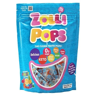 Zollipops Clean Teeth Lollipops, Anti Cavity, Sugar-Free Candy, Natural Fruit Fl - Image 1 of 4