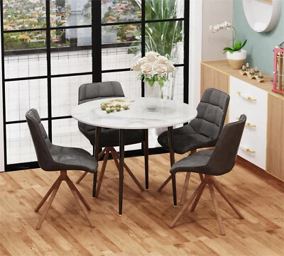 Mesa de cocina redonda novedosa de 32"" de diámetro con tapa de piedra mesa de comedor muebles Foto 1 de 4