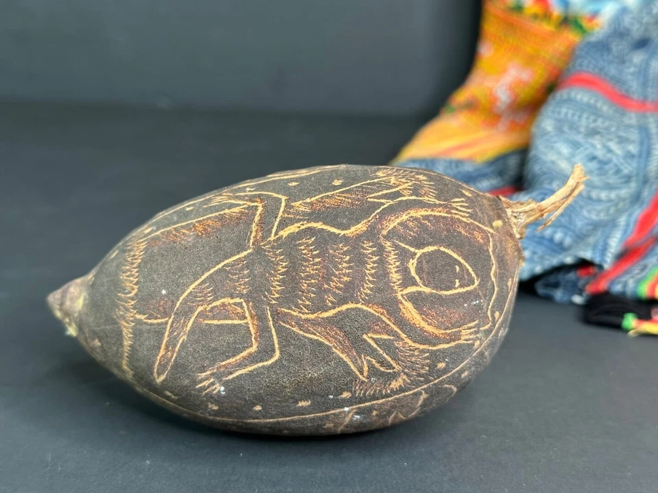 Old Australian Aboriginal Kimberley Carved Boab Nut - image 1 of 4