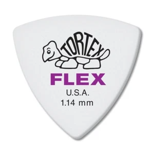 Plectrums Jim Dunlop Tortex Flex Triángulo 1,14 mm - 456P114 - (Bolsa de 6 selecciones) - Imagen 1 de 3
