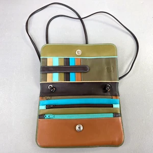 Mywalit Crossover Bag Shoulder Strap Multi Color Leather Zipper Credit Wallet - Picture 1 of 10