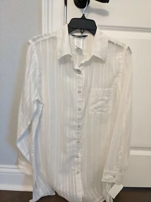 Lauren Ralph Lauren Mujer Blanco con Costuras Metálicas Encubrimiento Talla S Pequeña Foto 1 de 4