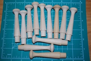 Shaker Peg legno duro 3-1/2" incompiuto - Appendiabiti 12 pz lotto #SP01 - Foto 1 di 5