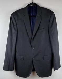 Giacca blazer lana nero David Donahue 42L risvolto intagliato chiusura 2 bottoni Super150 - Foto 1 di 10