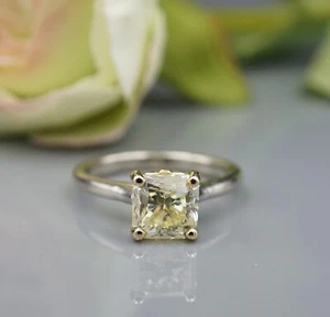 GIA Fancy Yellow Diamond Engagement Ring 18k Gold 2.3 carat Size 7 New RG4403 - Picture 1 of 6