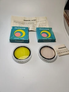 Lot Of 2 Panagor 62mm Lens Filters Skylight & Medium Yellow New Inbox w/ Cases - Picture 1 of 11