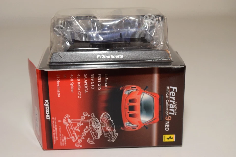 V 1:64 149 KYOSHO COLLECTION 9 NEO FERRARI F12 BERLINETTA BLUE MINT BOXED RARO - Immagine 1 di 2