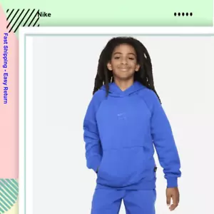 Nike Air Big Baby Pullover Hoodie Blue - Sz S - Picture 1 of 4