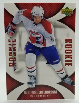 2006-07 Upper Deck Mini Jersey Collection Guillaume Latendresse #112 Rookie RC - Image 1 of 2