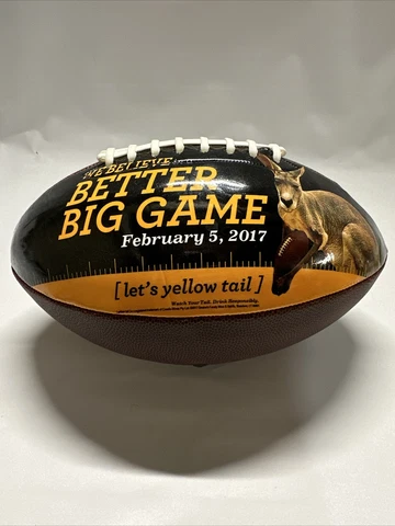 New England Patriots Super Bowl 51 LI 2017 Souvenir Football Yellow Tail Nice !! Cover