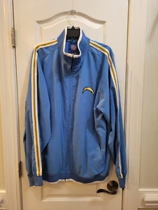 Vintage Reebok Los Angeles Chargers Full Zip Wind Breaker Jacket Men’s XL - Picture 1 of 9