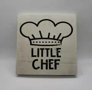 Letrero de madera 'Little Chef' | Decoración de bandeja reciclada en niveles | Cuidador de estante - Imagen 1 de 8