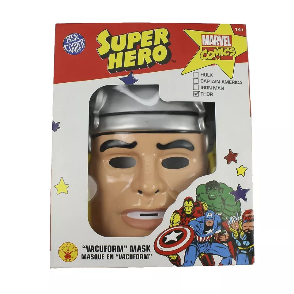 Thor Ben Cooper Mask Marvel Avengers Fancy Dress Halloween Costume Accessory - Image 1 of 1