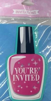 Sparkle Spa Party Invitation Postcard,Pack of 8 - Image 1 of 2