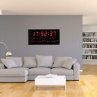 LED Digital Wall Clock Large Display Accurate Desktop Hanging Electronic UK