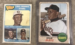 2 - Card Lot - 1968 Willie  Mays-  1965 Tony Perez Rookie Baseball - Picture 1 of 6