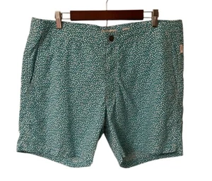 Onia Men’s Swim Trunks Aqua Teal Zip Fly Size 38 New - Picture 1 of 12
