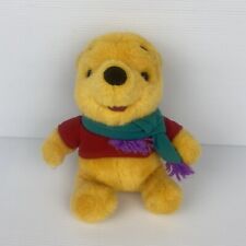 Disney Winnie The Pooh Plush Mattel Vintage 1999 Soft Stuffed Bear Scarf 17cm