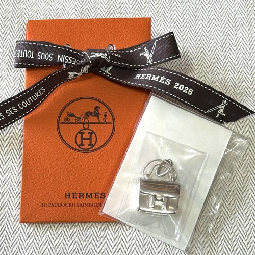HERMÈS Ciondolo amuleto Hermes Costanza argento 925 ottimo usato senzala sc SV5