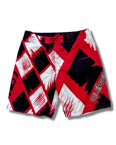 Quiksilver Y2K Red Summer Surf Board Shorts - Men’s Size W36 - Picture 1 of 7