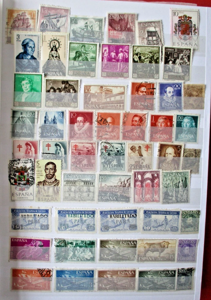 World Stamp Collection Spain Hungary Malaya Portugal Sweden India  etc Prophilia - Image 1 of 4