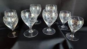 Vintage Aperitifgläser aus geätztem Kristall, 8er Set - Bild 1 von 6