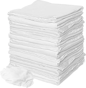Paño sin pelusa - Trapos de limpieza 100 % algodón corte exacto blanco premium - Imagen 1 de 10
