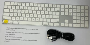 Apple Magic Keyboard with Numeric Keypad Wireless Rechargeable A1843 AS-IS - Picture 1 of 7