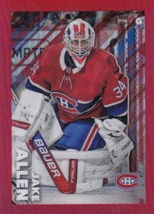 PEGATINA 2022-23 TOPPS CROMADA NHL #270 JAKE ALLEN SSP ROJO/5 MADE-MONTREAL - Imagen 1 de 2