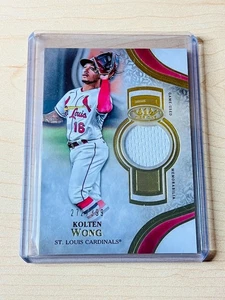 2021 Kolten Wong Topps Tier One #T1R-KW Game-Worn Jersey Relic 272/399 - Bild 1 von 2