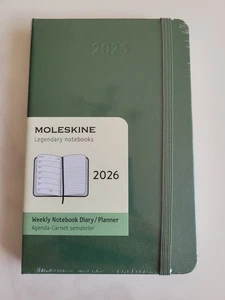 MOLESKINE 2026 Green Weekly Diary / Planner Hard Cover Pocket Size CHEAPEST! - Picture 1 of 2