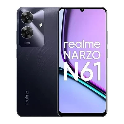 realme NARZO N61 (Black 6GB RAM,128GB Storage) UNISOC T612 Chipset Global... - Immagine 1 di 4