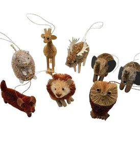 8 Buri Borsten Pinsel Weihnachten Tierschmuck Elefanten Eule Hund Löwe & andere - Bild 1 von 4