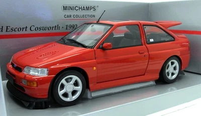 Minichamps 1/18 Scale Diecast 150 089021 Ford Escort Cosworth 1992 Red - Image 1 of 4