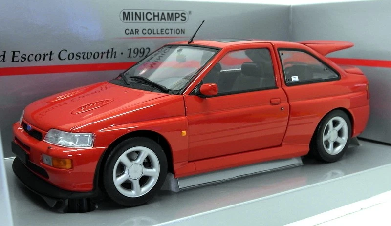 Minichamps 1/18 Scale Diecast 150 089021 Ford Escort Cosworth 1992 Red - Image 1 of 4