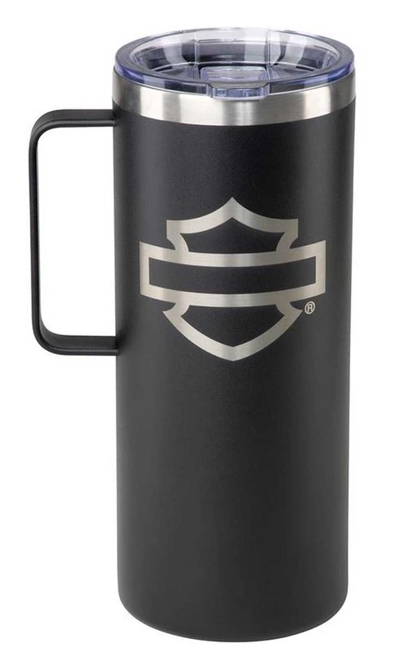 Harley-Davidson Open Bar & Shield Travel Mug, 30 oz. Stainless Steel - Black - Image 1 of 1