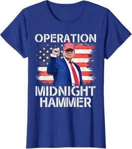 Midnight Hammer Operation USA Patriot Shirt Ladies' Crewneck T-Shirt - Picture 1 of 9