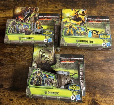 Transformers Rise of The Beasts~Beast Alliance~Scourge, Bumblebee, Rhinox~New!! - Image 1 of 4